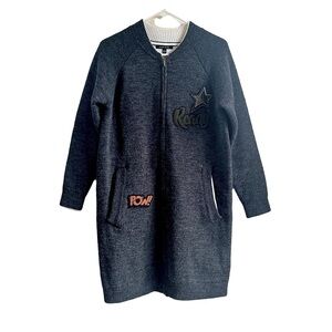 PLASTIC ISLAND Wool Longline Knit Shacket